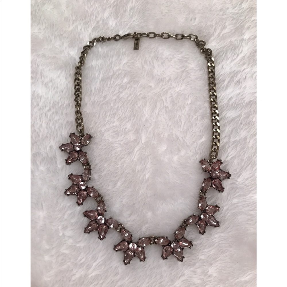 Pink flower necklace